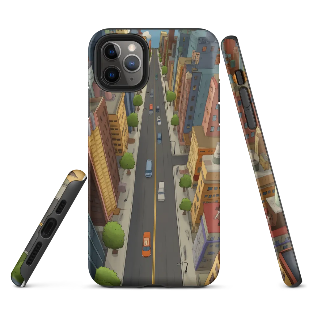 Aerial Whimsy: A Colorful Cityscape