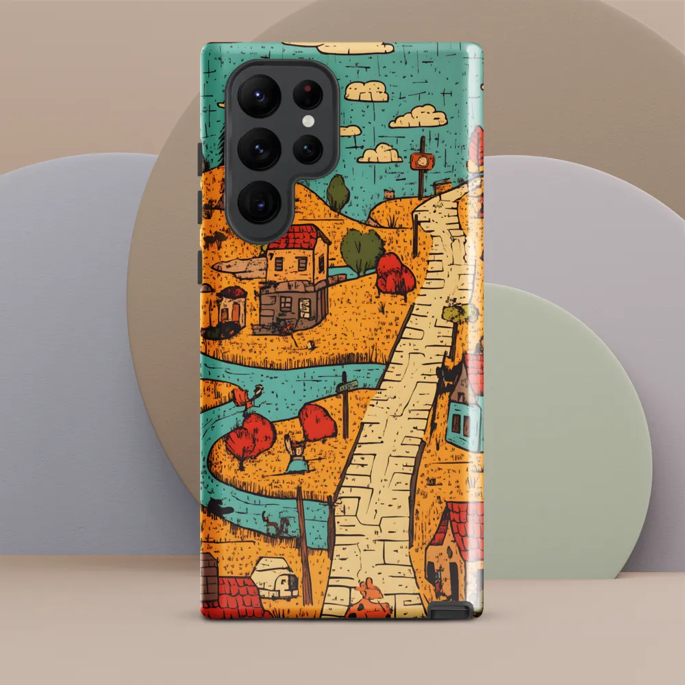 Whimsical Village Landscape