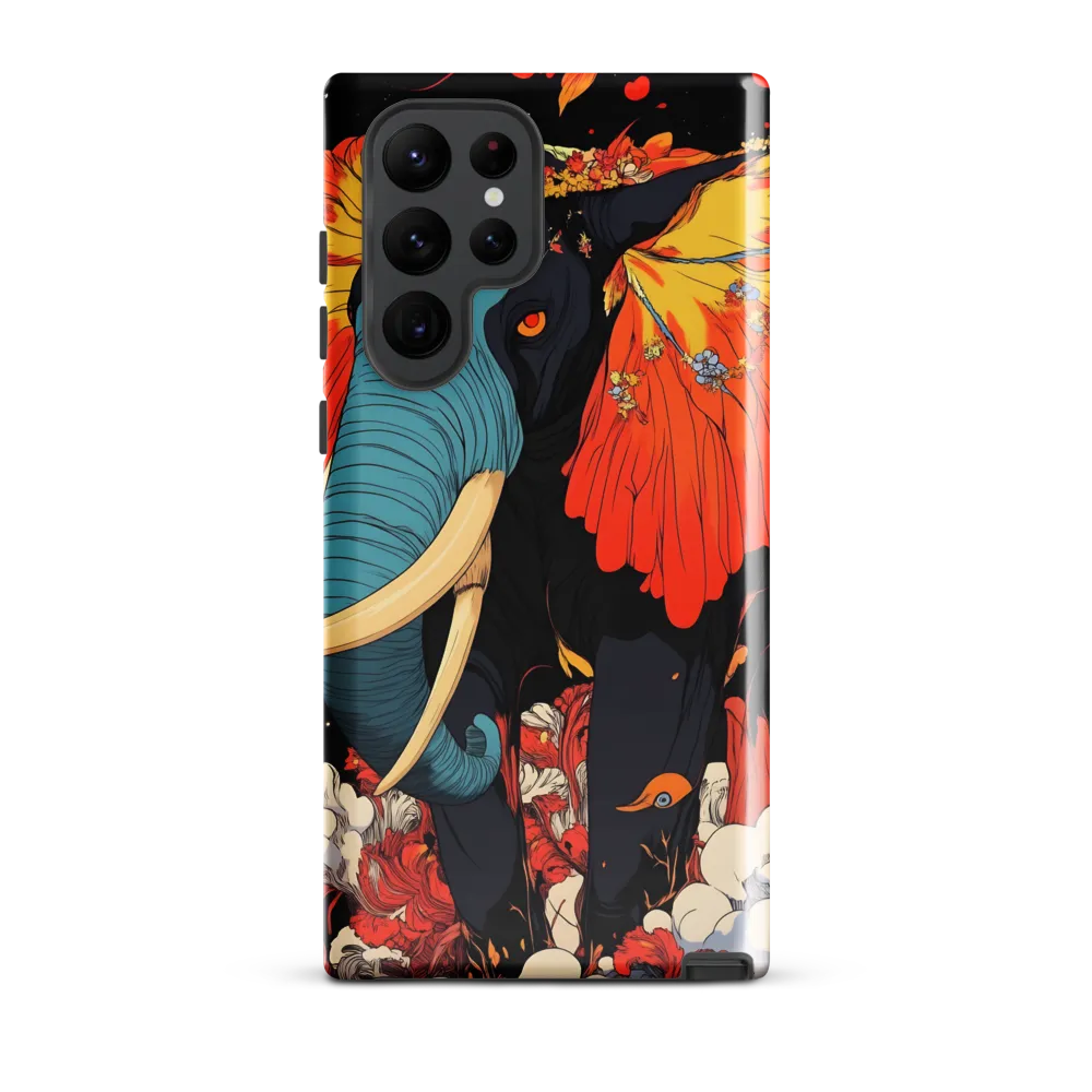 Majesty of the Floral Elephant | Phone Case |  S22 Ultra | Tough Case | Glossy