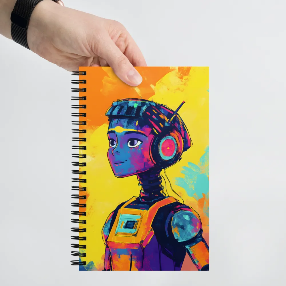 Playful Cyborg Symphony | Spiral Notebook