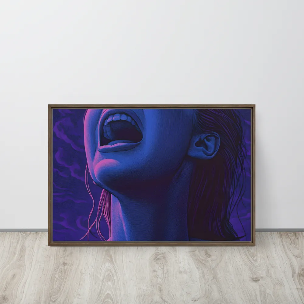 Echoes of Anguish | Canvas with Brown Frame | 20″×30″