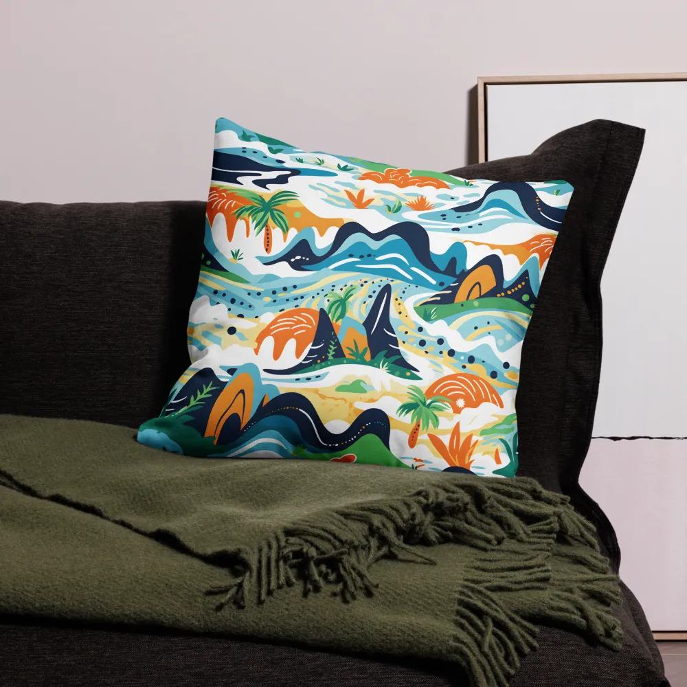 Abstract Tropical Landscape | Pillow & Pillow Case | Multiple Sizes