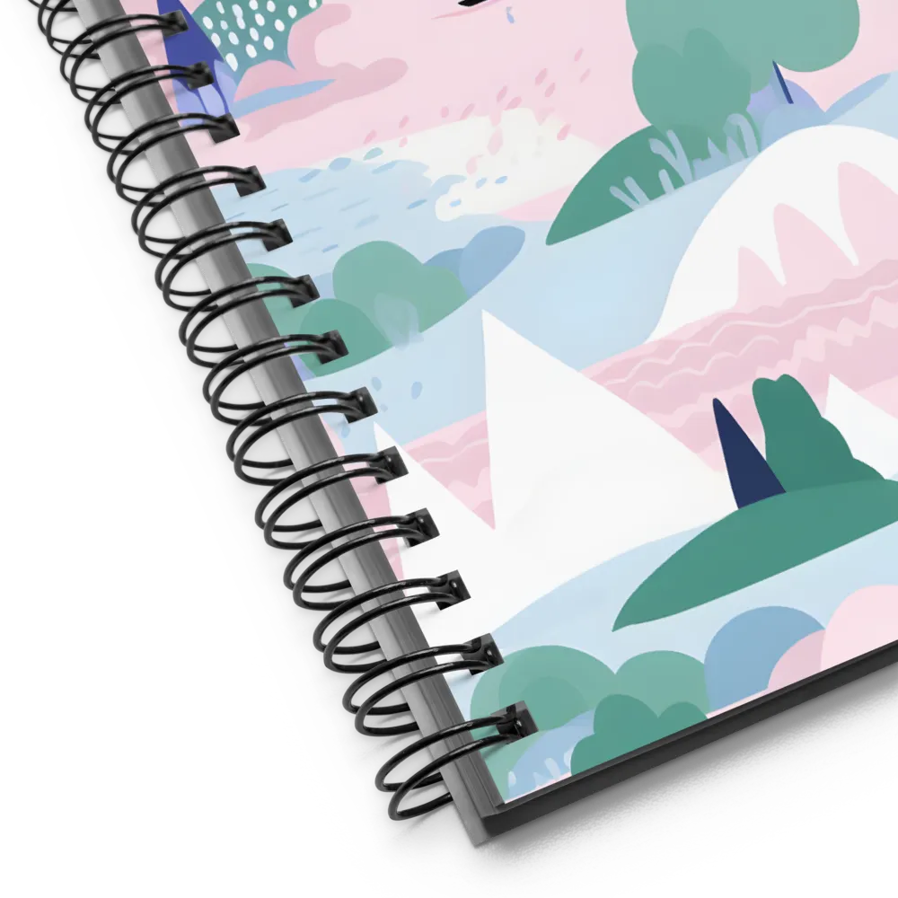 Whimsical Reflections: A Journey Through Landscapes | Spiral Notebook