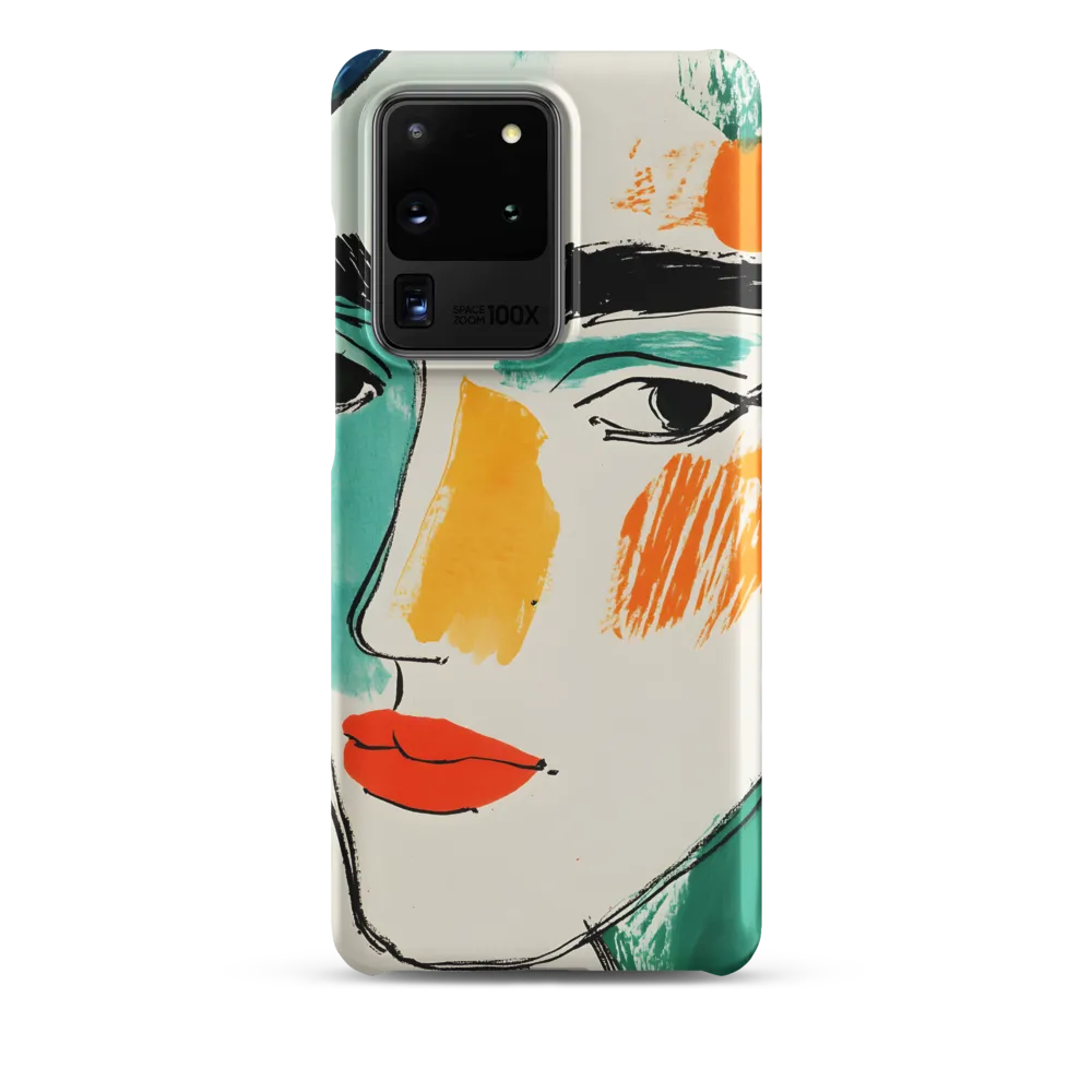 Contemporary Line Portrait | Phone Case |  S20 Ultra | Snap Case | Matte