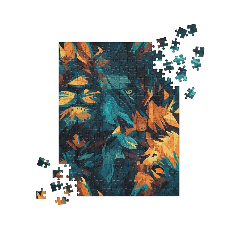 Wild Fusion: The Abstract Wolf | Jigsaw Puzzle | 252/520 pieces