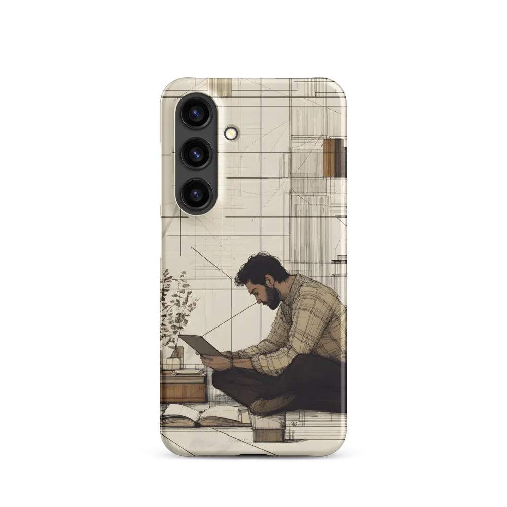 Quiet Reflections in Line | Phone Case |  S24 | Snap Case | Matte