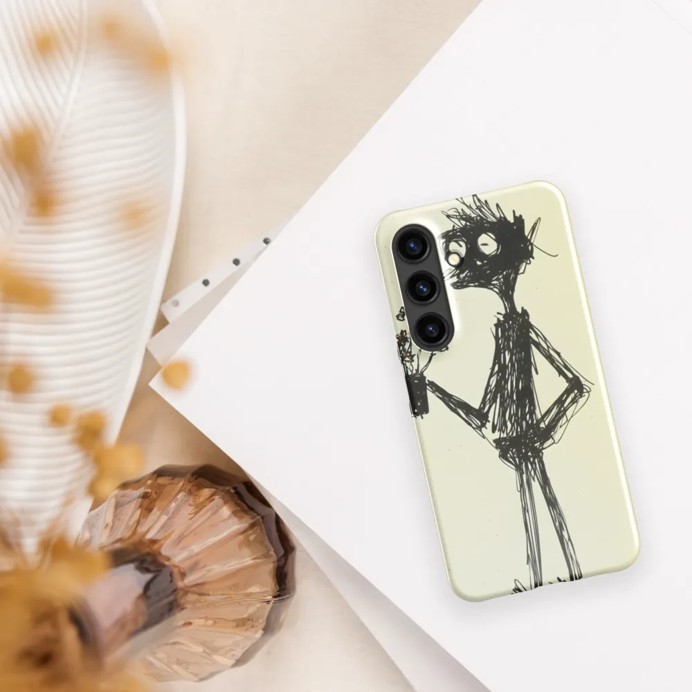 Whimsical Figure with Flowers