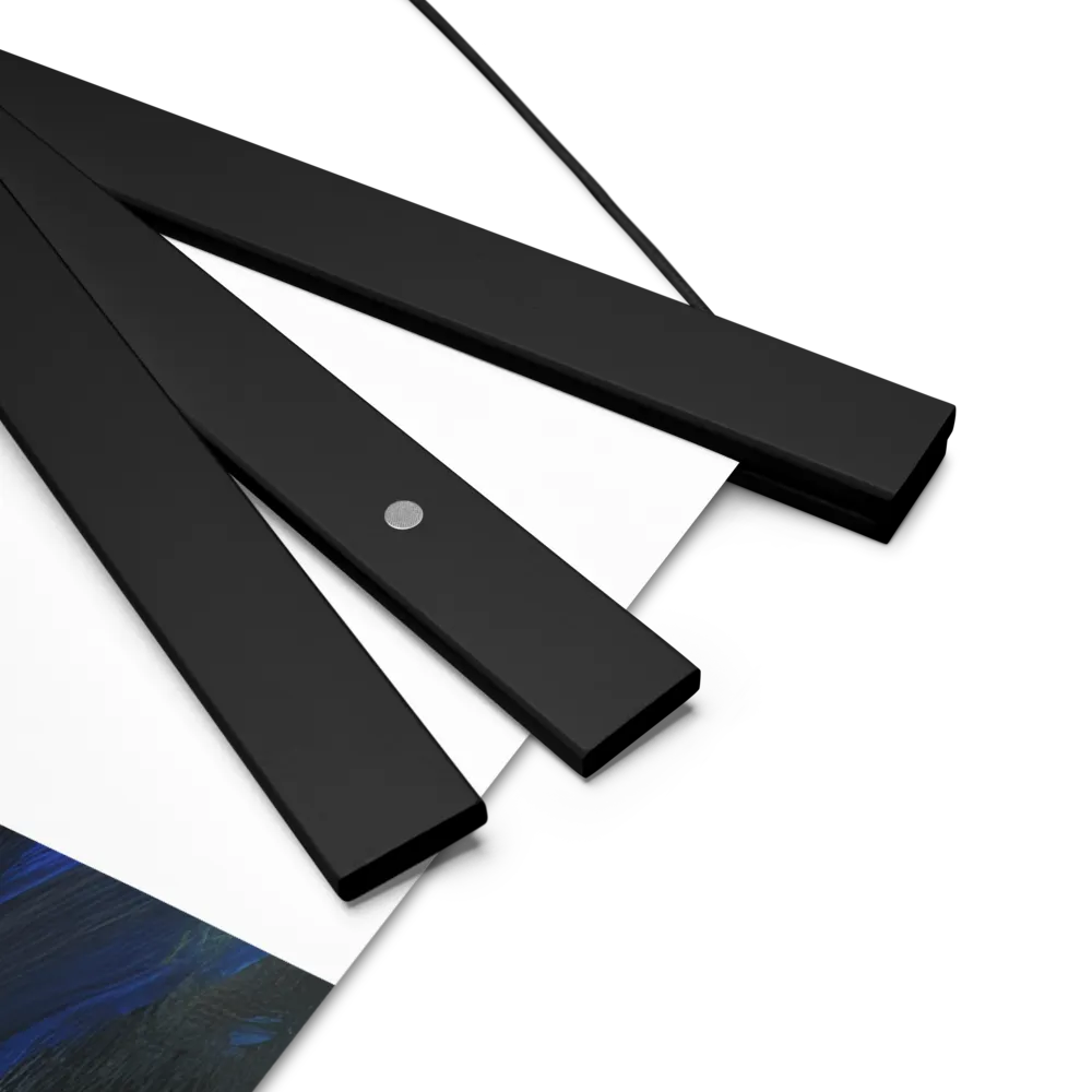 Contemplation Under the Night Sky | Poster With Black Wood Hanger | 18″×24″