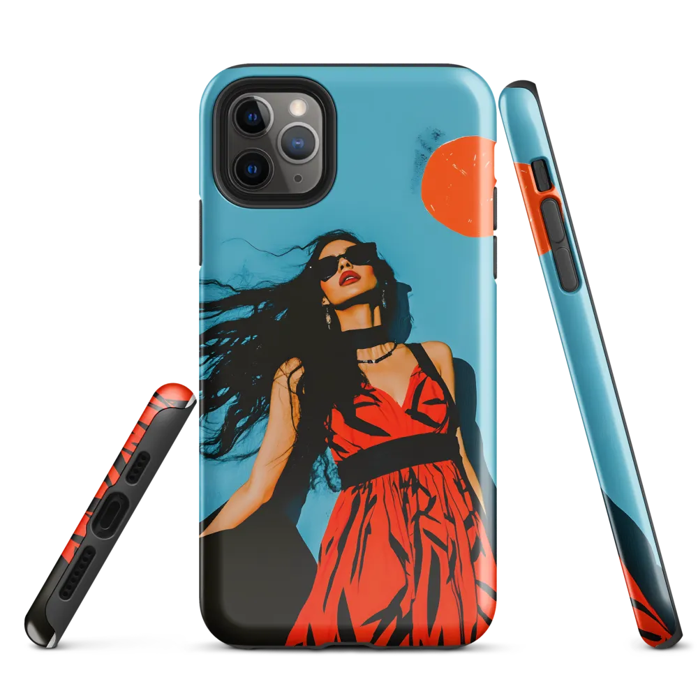 Sunset in Fashion: A Modern Portrait | Phone Case |  11 Pro Max | Tough Case | Glossy