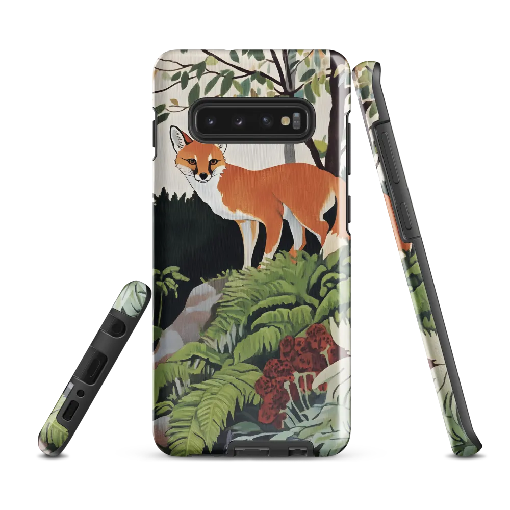 Whispers of the Forest: An Illustrated Fox | Phone Case |  S10 Plus | Tough Case | Glossy