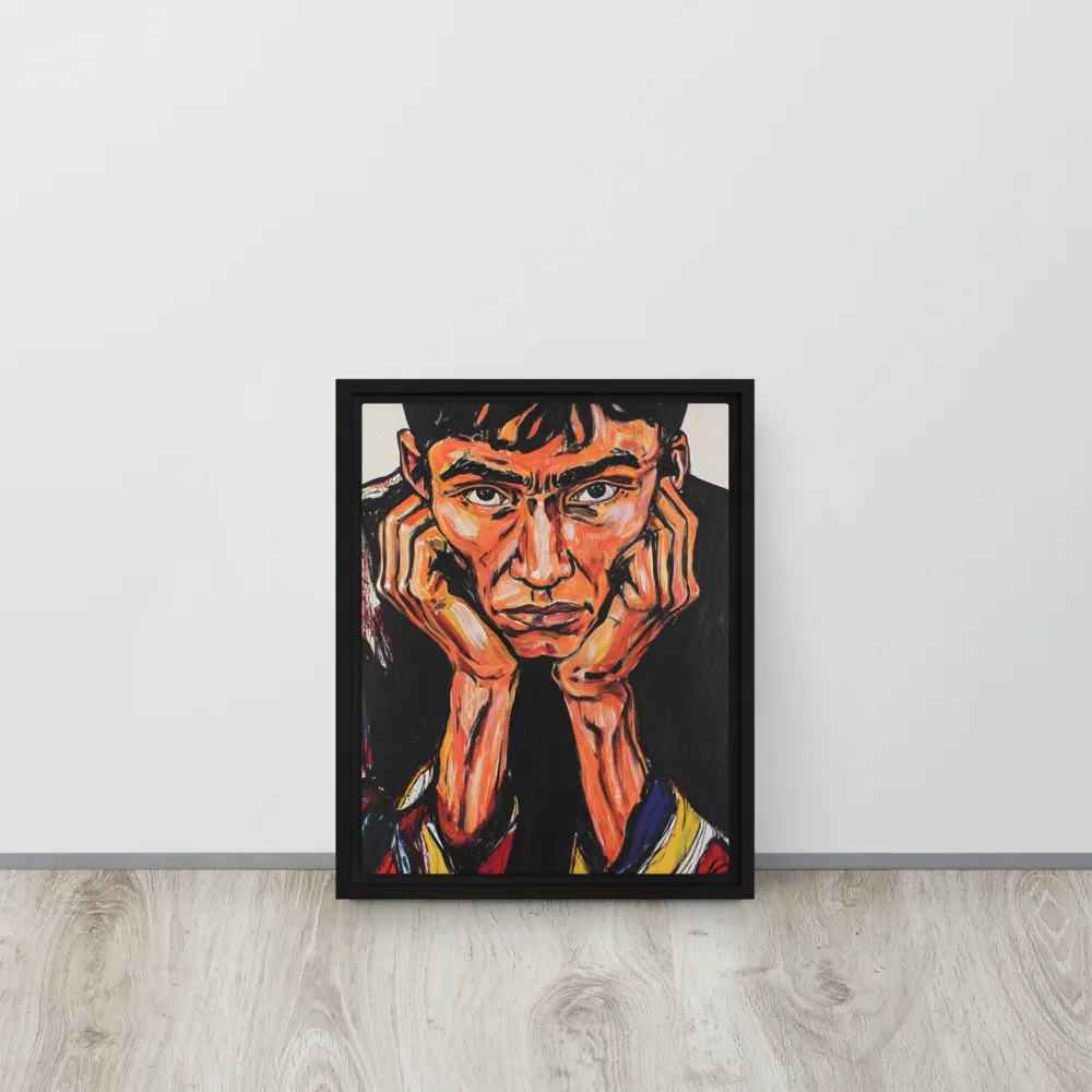 Contemplative Intensity: An Expressionist Portrait