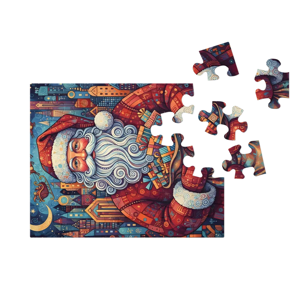 Santa's Gift Bag 
 Jigsaw Puzzle in Tin Box