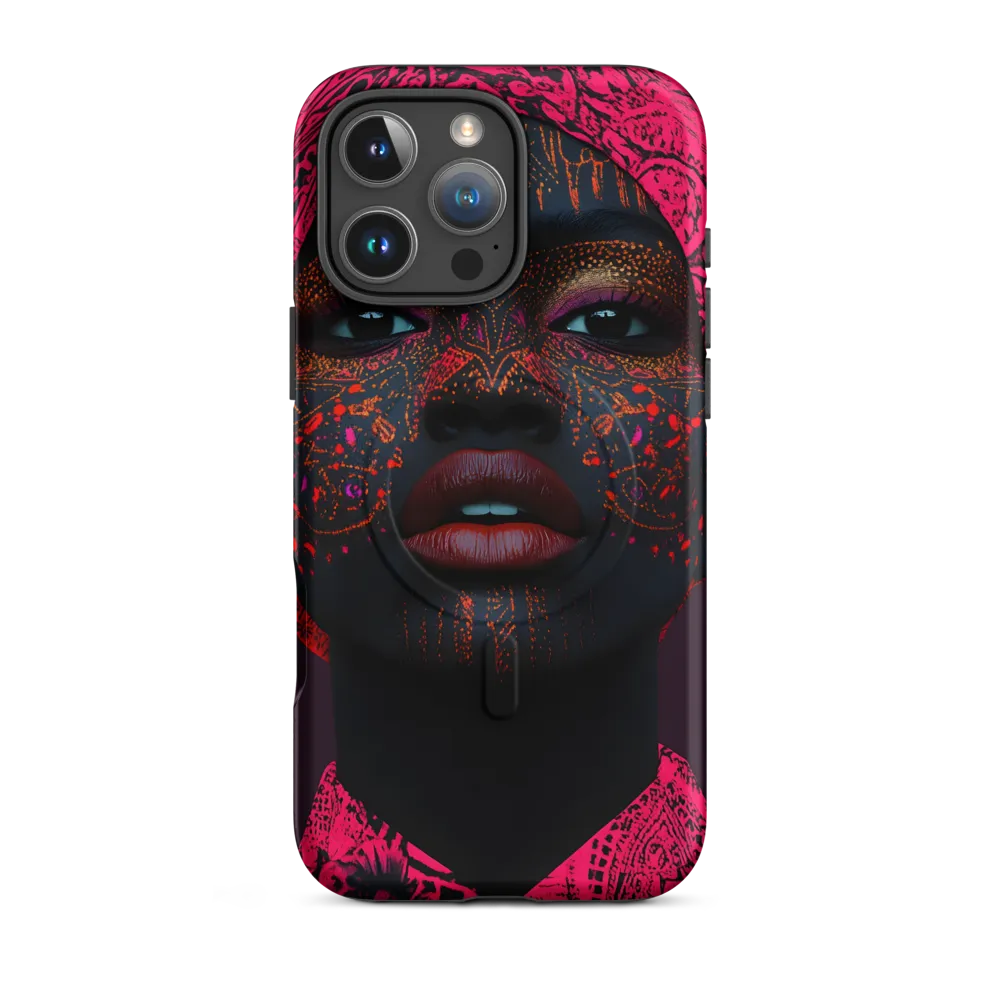 Neon Adornments: A Portrait of Cultural Expression