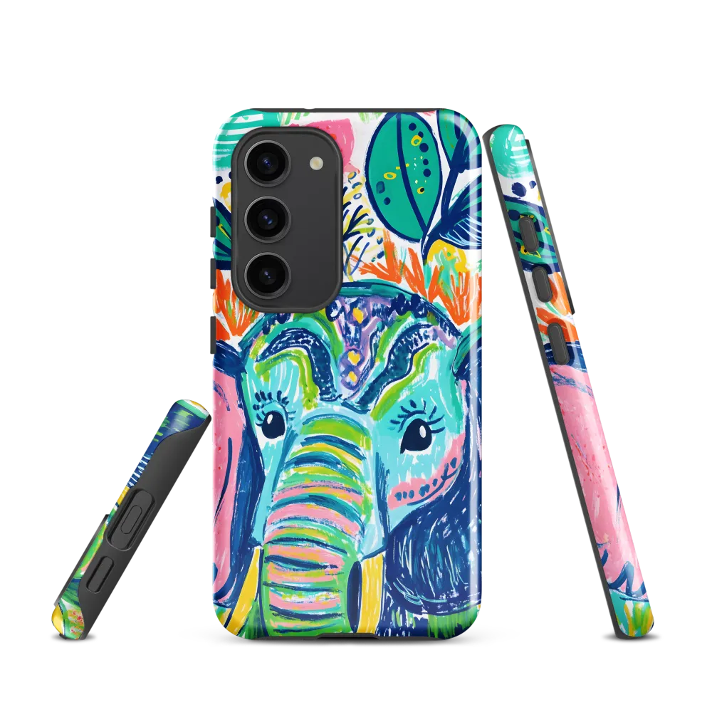 Whimsical Elephant Portrait | Phone Case |  S23 | Tough Case | Glossy