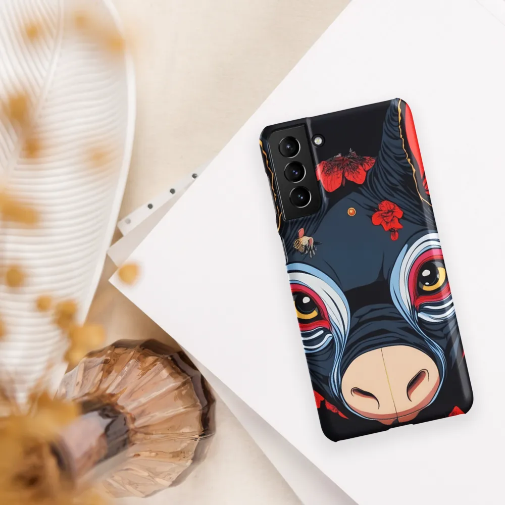 Mystical Bull with Floral Motifs