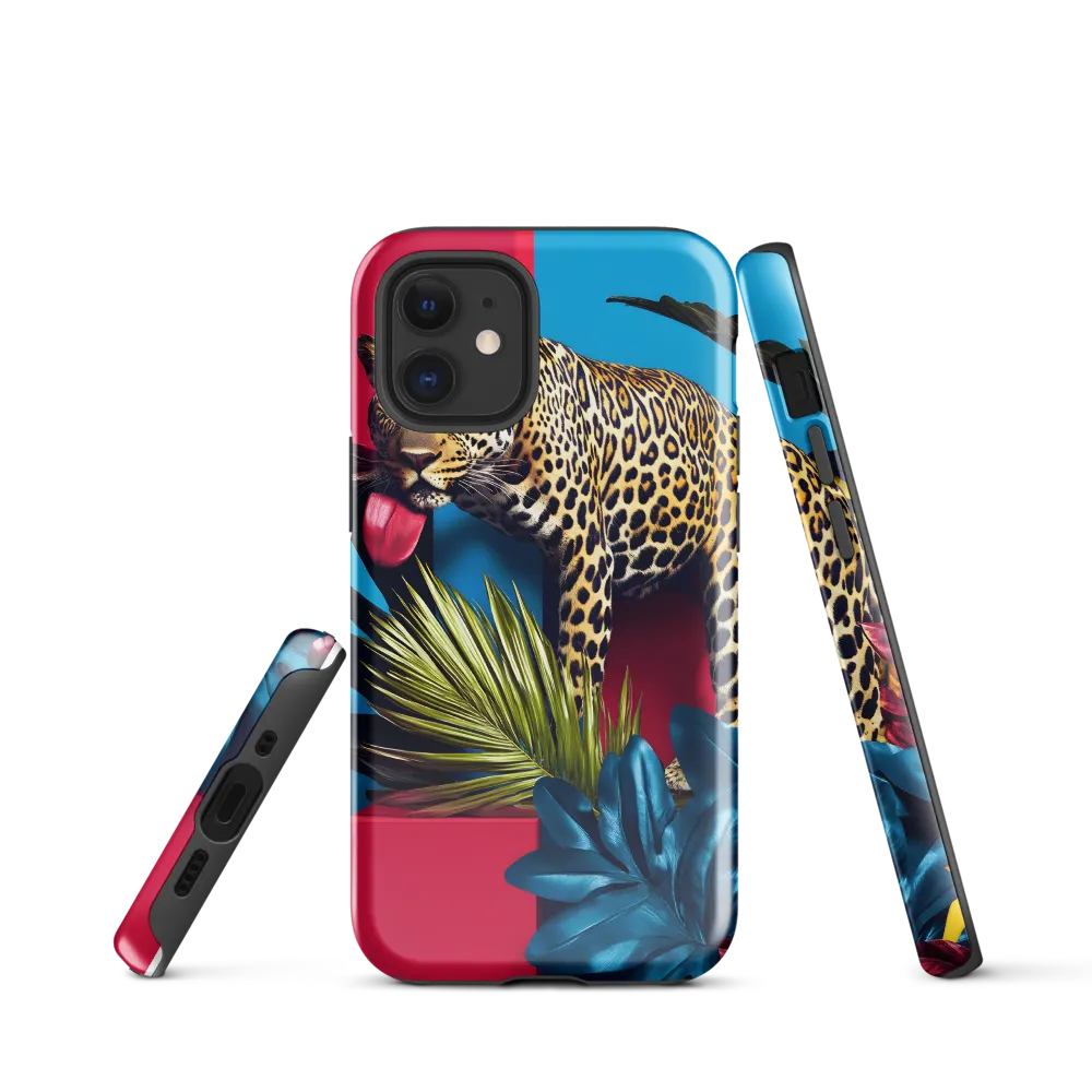 Playful Leopard in Vibrant Paradise