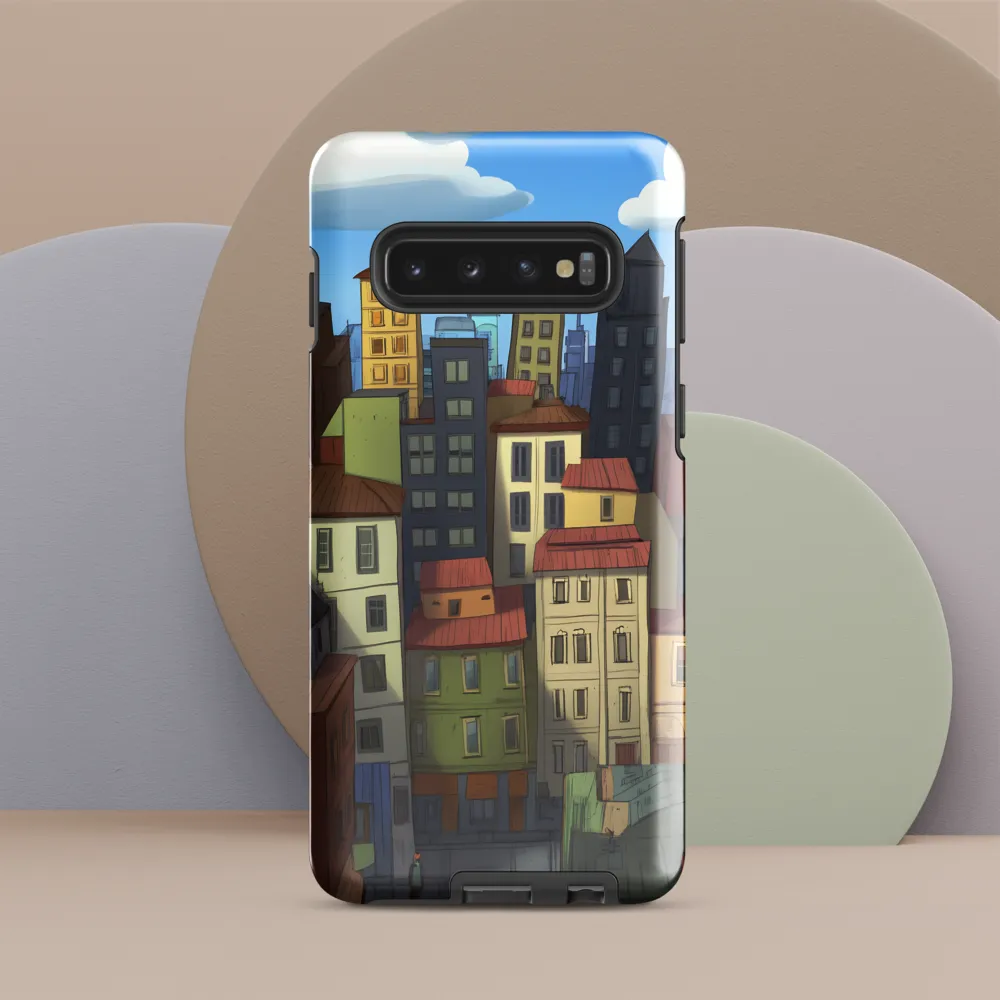 Urban Symphony: A Colorful Cityscape | Phone Case |  S10 | Tough Case | Glossy