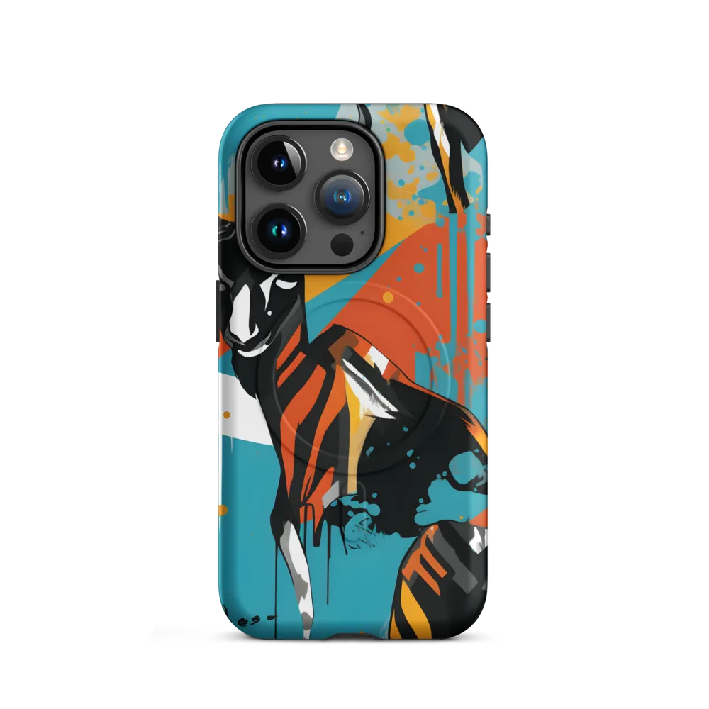 Dynamic Antelope in Vivid Abstract