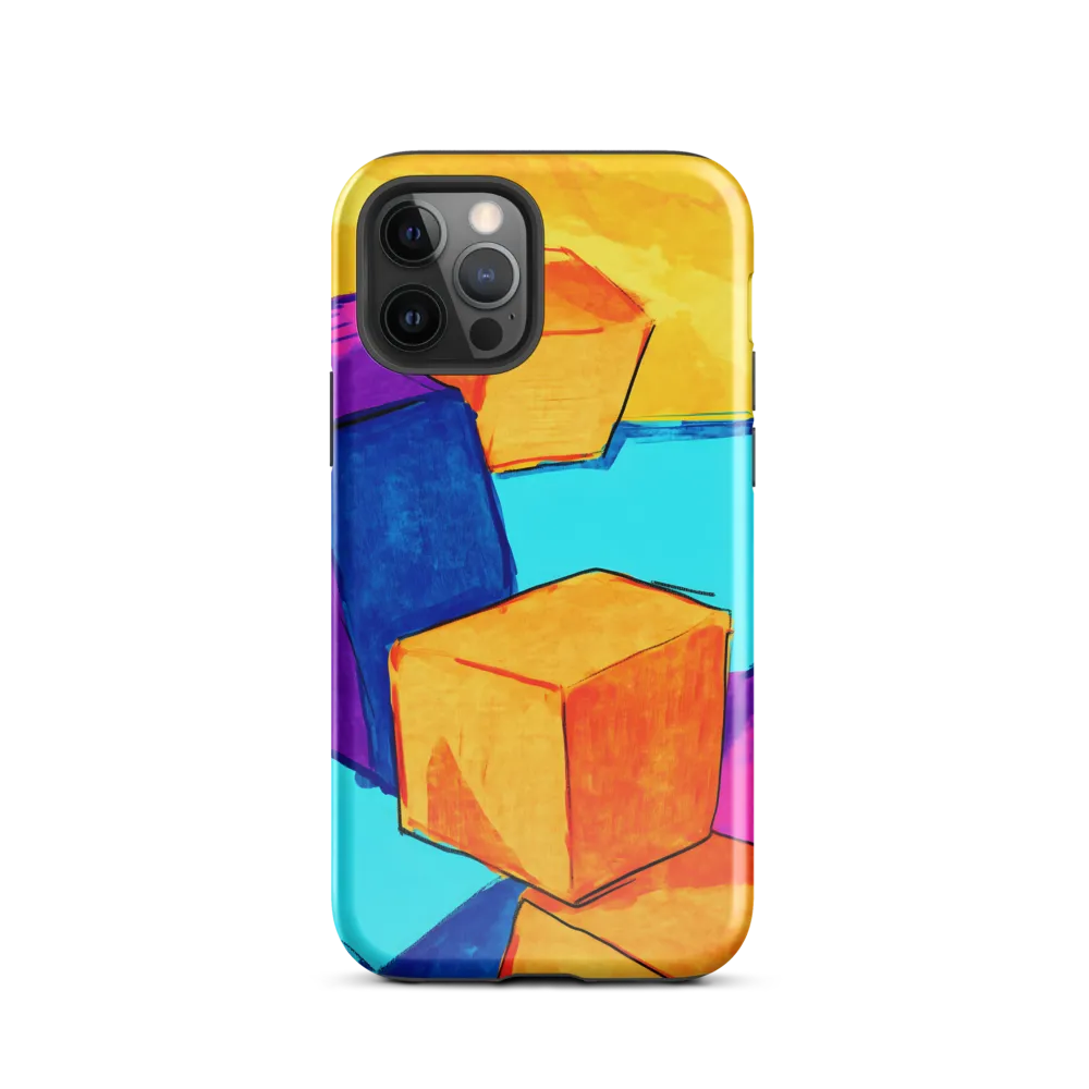 Playful Cubes in Vibrant Harmony | Phone Case |  12 Pro | Tough Case | Glossy