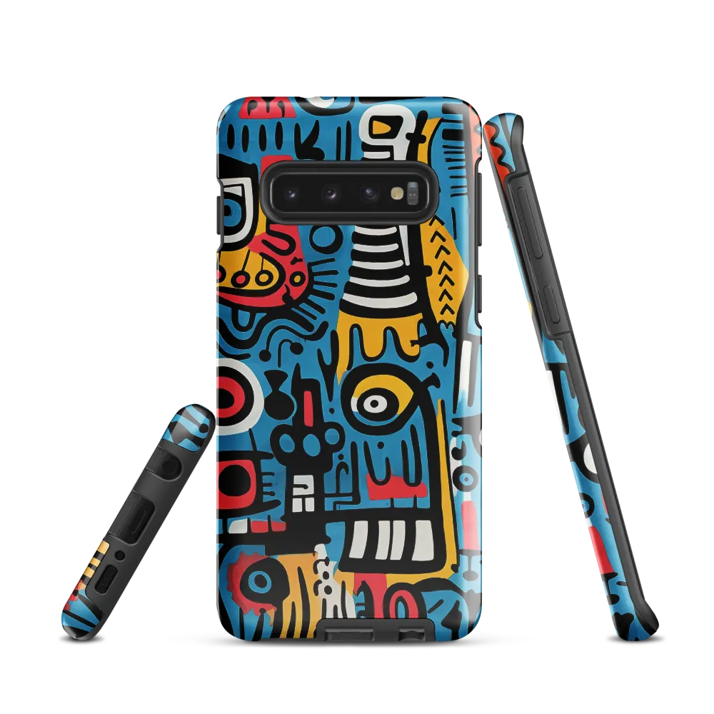 Intricate Playfulness in Geometric Abstract | Phone Case |  S10 | Tough Case | Glossy