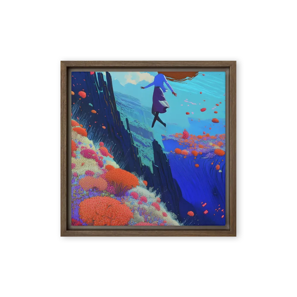 Whispers of Freedom | Canvas with Brown Frame | 12″×12″