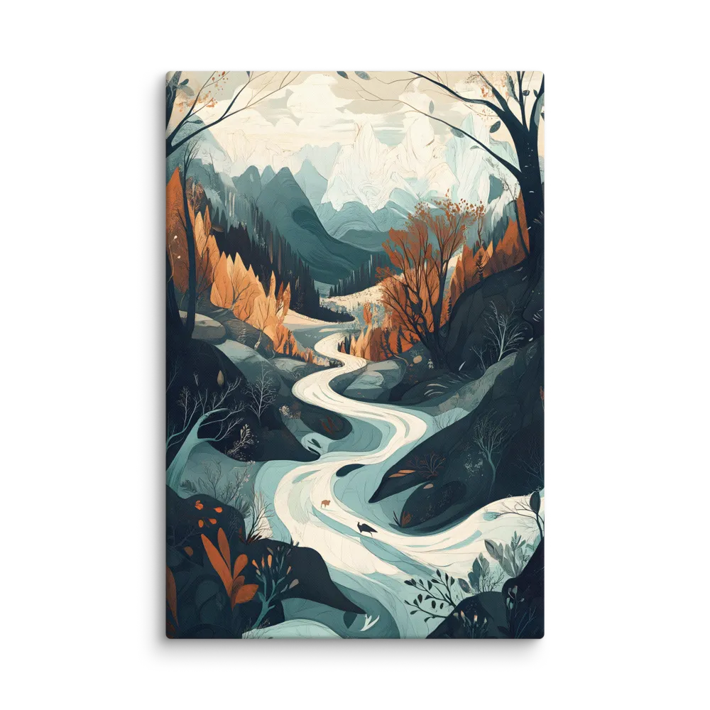 Winding Serenity: A Digital Landscape