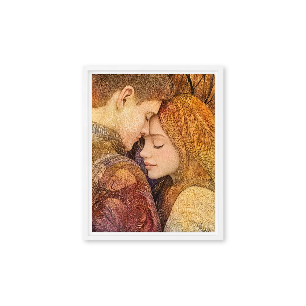 Embrace of Autumn | Canvas with White Frame | 11″×14″