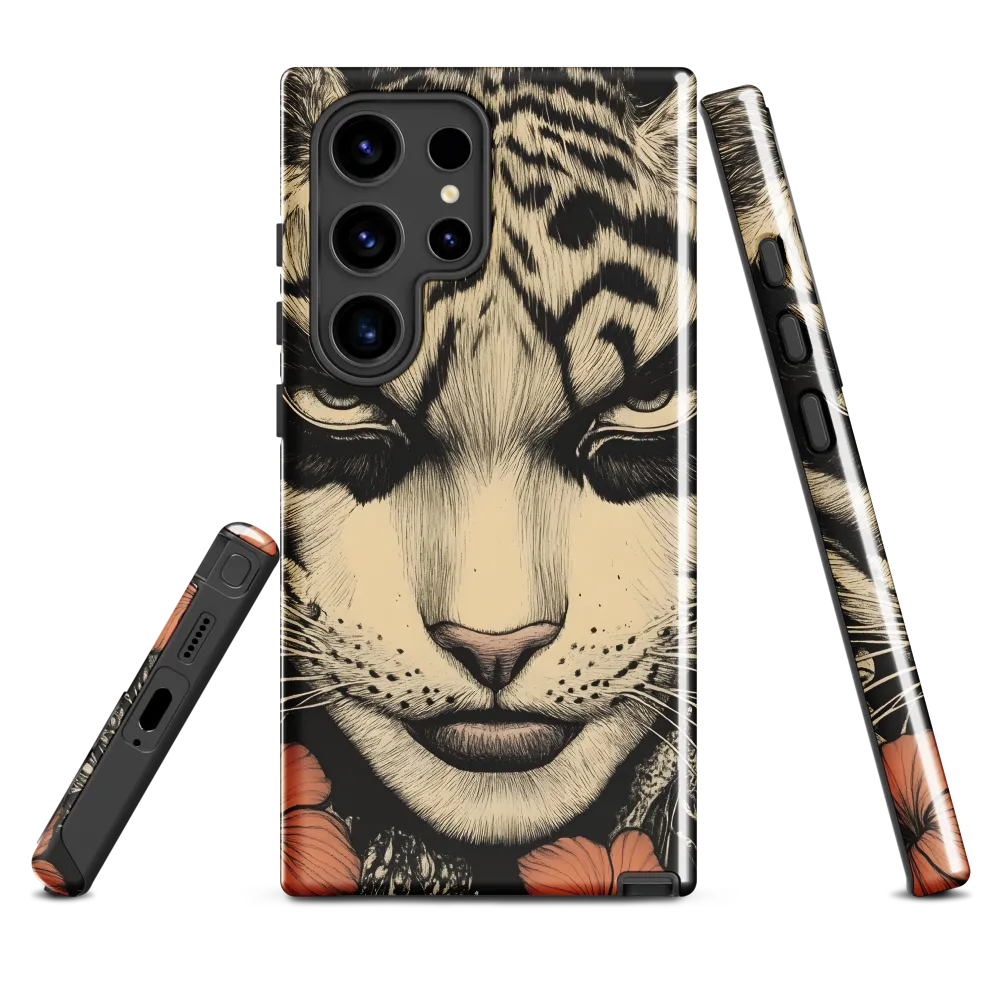 Feline Majesty: The Human-Leopard Connection | Phone Case |  S24 Ultra | Tough Case | Glossy