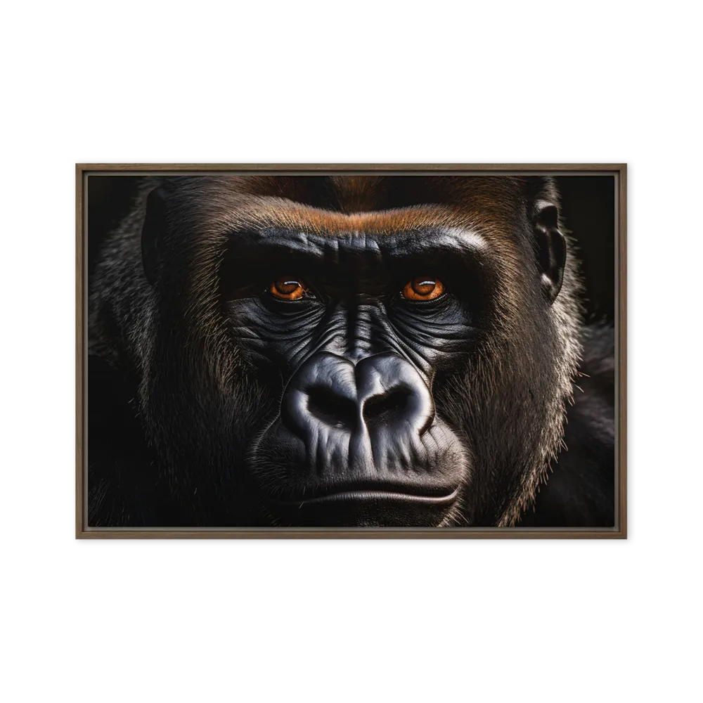 Majestic Gaze | Canvas with Brown Frame | 24″×36″