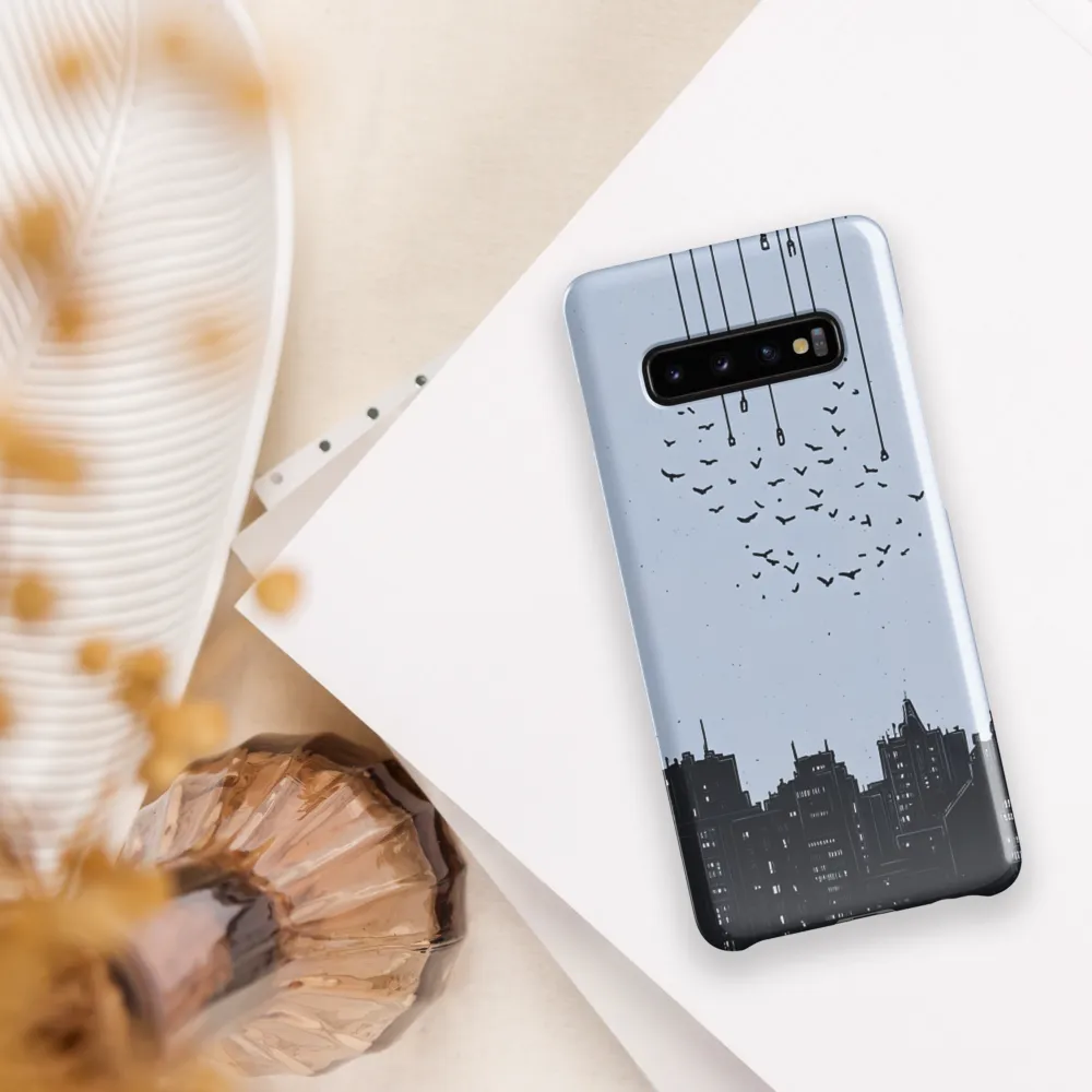 Elevated Serenity: A Minimalist Cityscape | Phone Case |  S10 Plus | Snap Case | Glossy