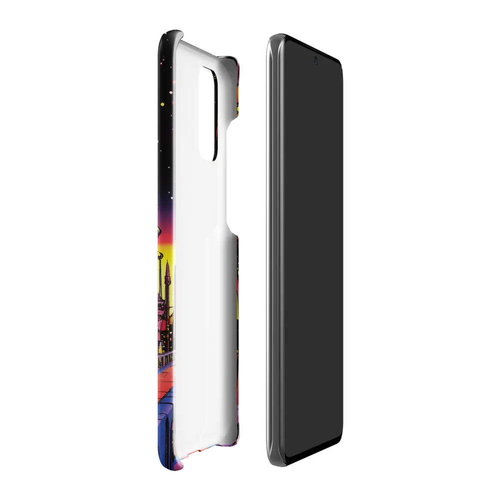 Futuristic Cosmos: A Journey Through Neon Cities | Phone Case |  S20 Plus | Snap Case | Glossy