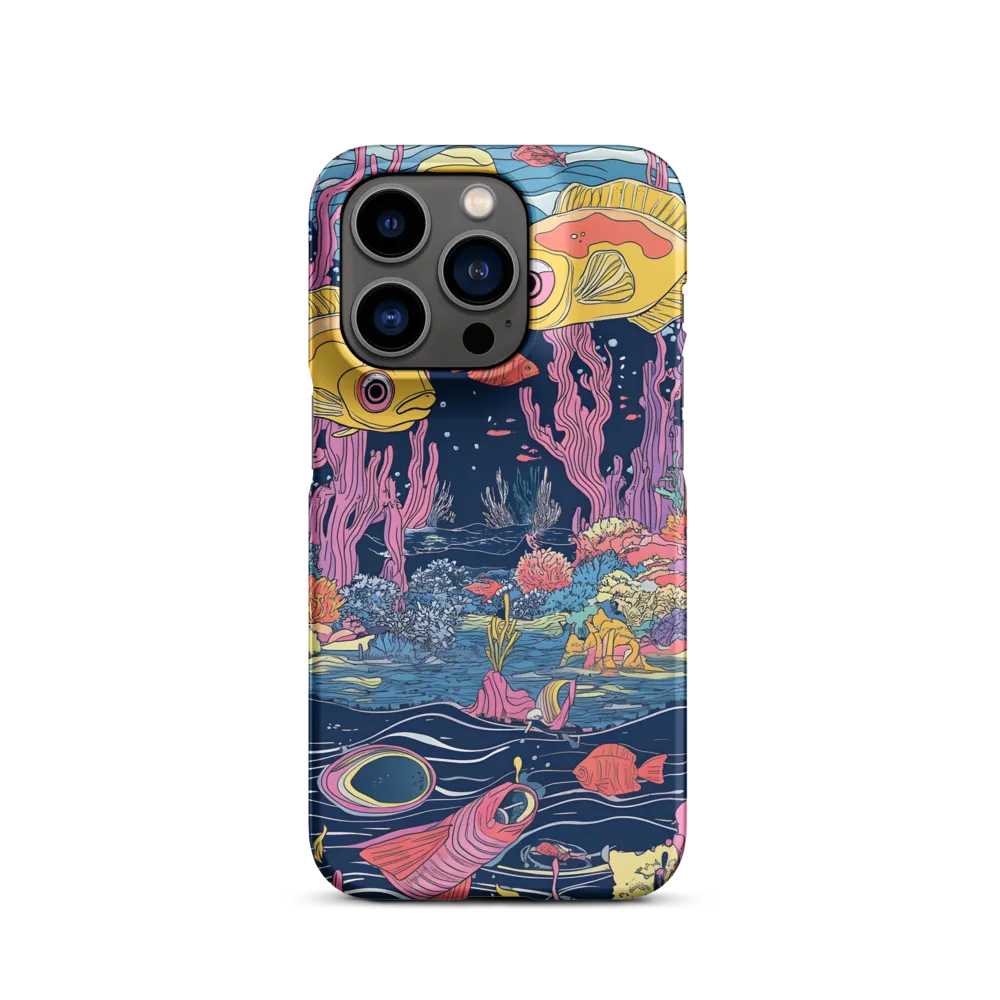 Underwater Dreamscape: A Playful Encounter | Phone Case |  14 Pro | Snap Case | Matte
