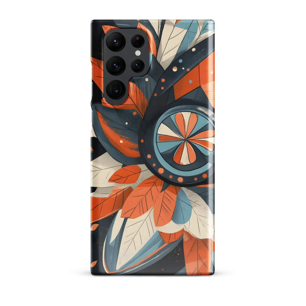 Floral Symphony in Orange and Teal