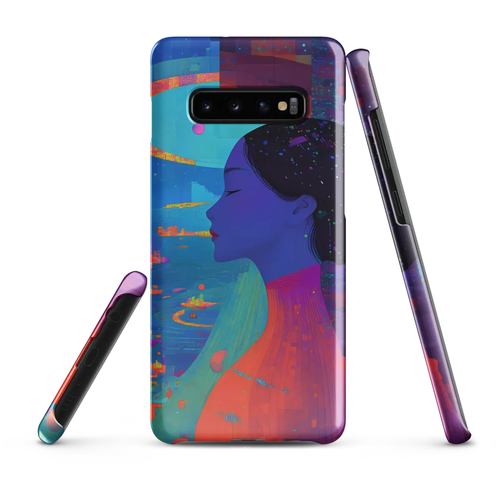 Serene Reflections in a Futuristic Dreamscape | Phone Case |  S10 Plus | Snap Case | Glossy