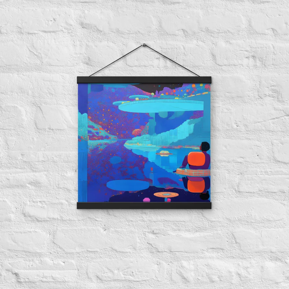 Reflections of Serenity | Poster With Black Wood Hanger | 16″×16″