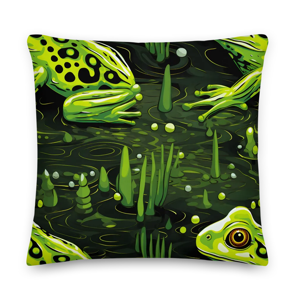 Green Harmony: Life Beneath the Surface | Pillow | 22″×22″