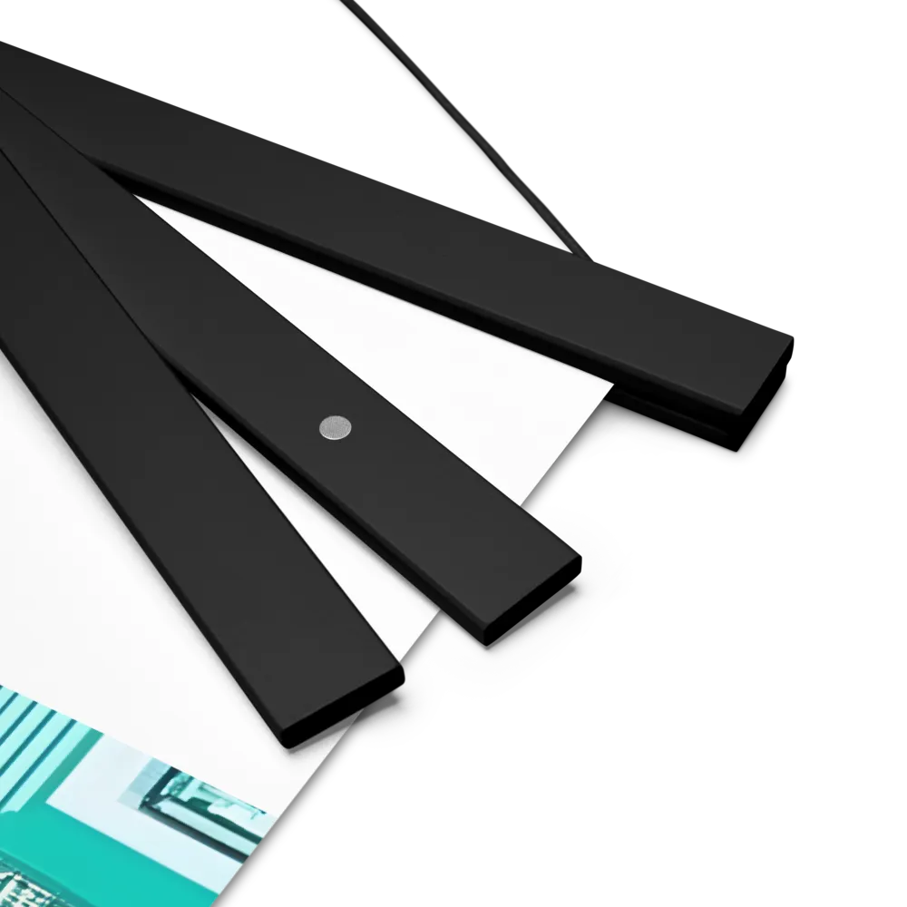 Urban Geometry: Aerial Perspective | Poster With Black Wood Hanger | 18″×24″