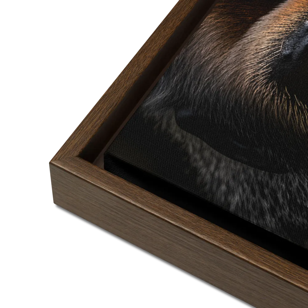 Majestic Gaze | Canvas with Brown Frame | 18″×24″