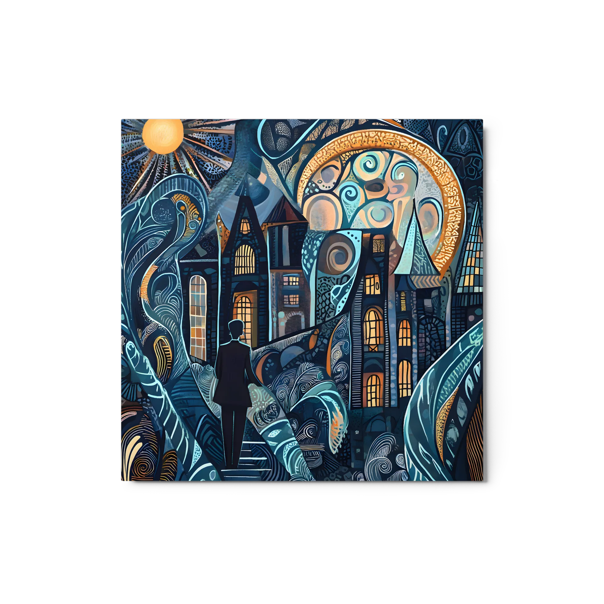 The Urban Dreamweaver 
 Metal Print | 12″x 12″