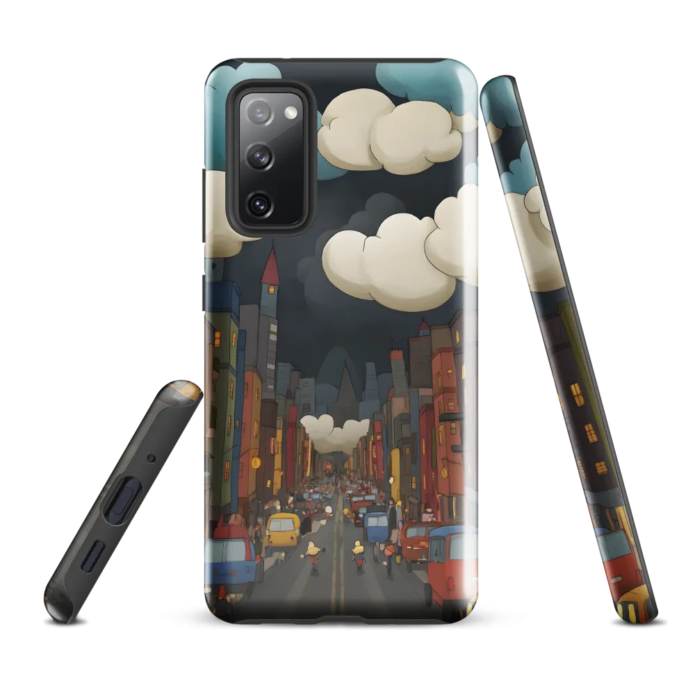 Urban Symphony: A City Awakens at Dusk | Phone Case |  S20 FE | Tough Case | Glossy