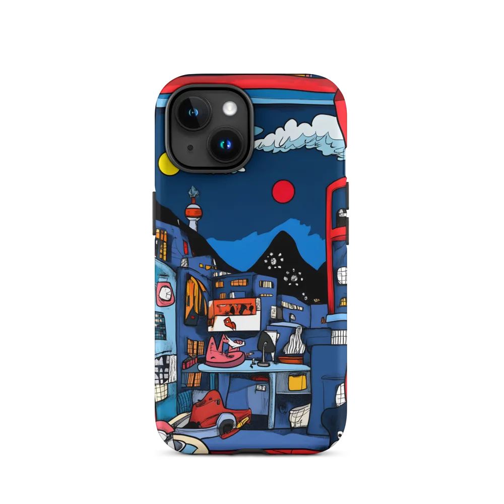 Whimsical Cityscape at Night