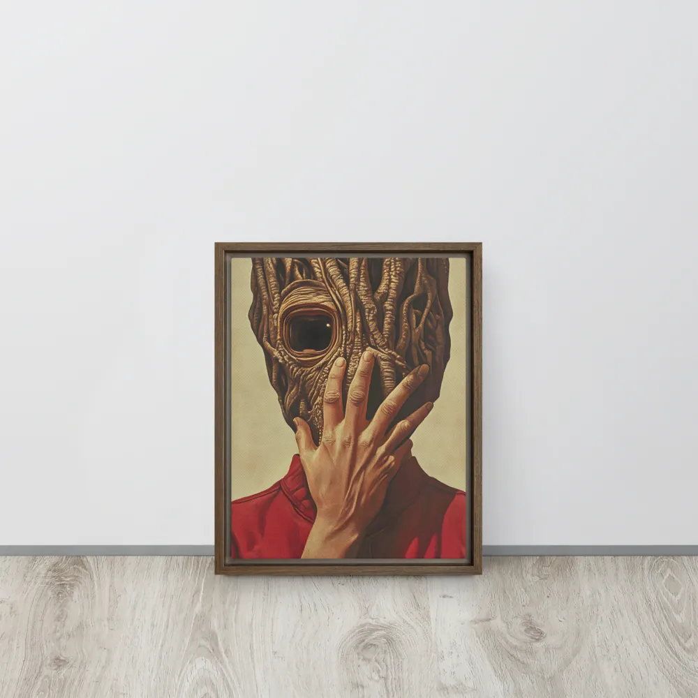 The Mask of Roots | Canvas with Brown Frame | 11″×14″