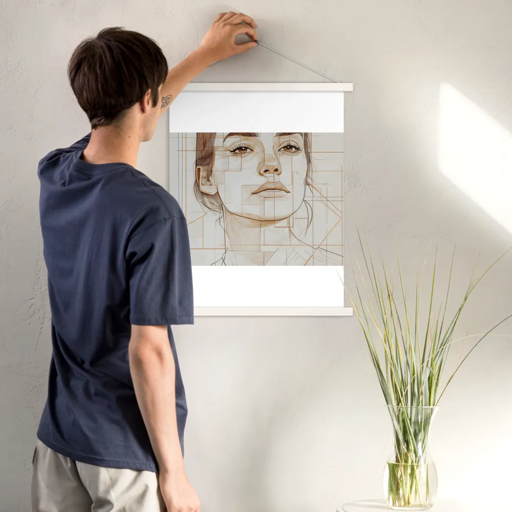 Geometric Serenity: A Minimalist Portrait
