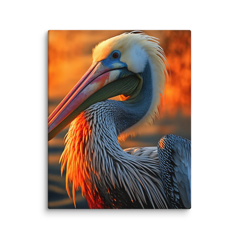 Elegance of the Pelican at Sunset