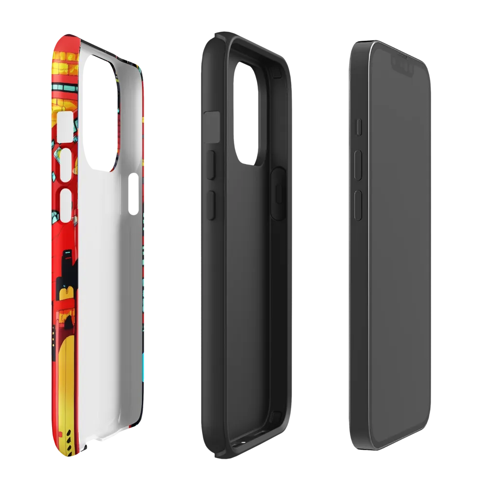 Neon Dreams: A Cyberpunk Cityscape | Phone Case |  13 Pro | Tough Case | Glossy