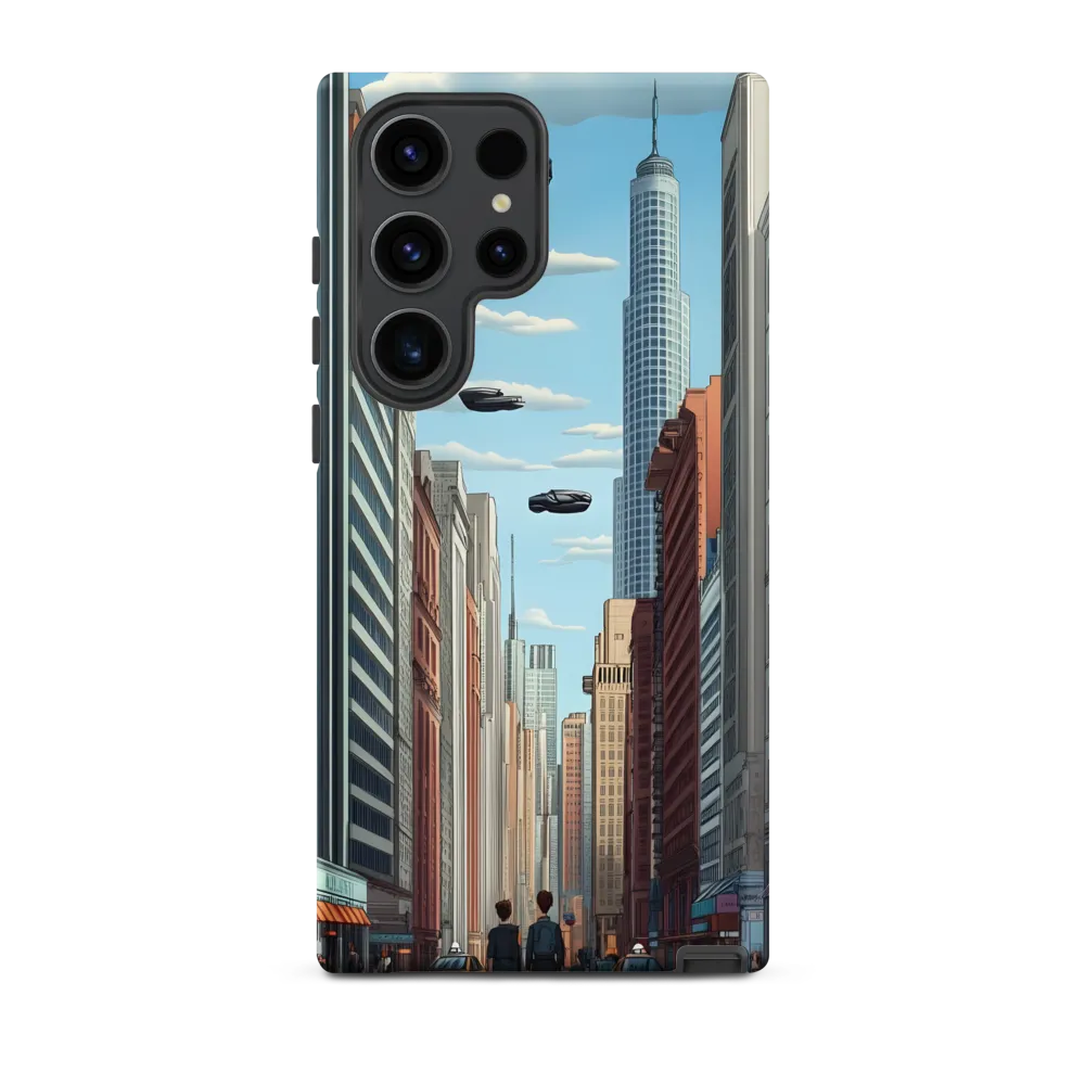 Futuristic Stroll through the Urban Skyline