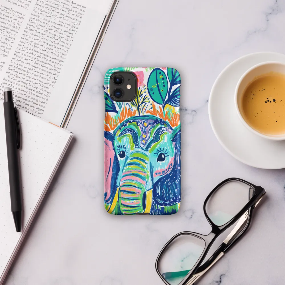 Whimsical Elephant Portrait | Phone Case |  11 | Snap Case | Matte