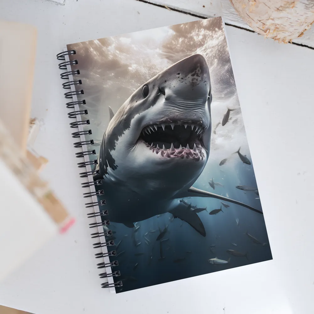 The Apex Predator: An Underwater Encounter | Spiral Notebook