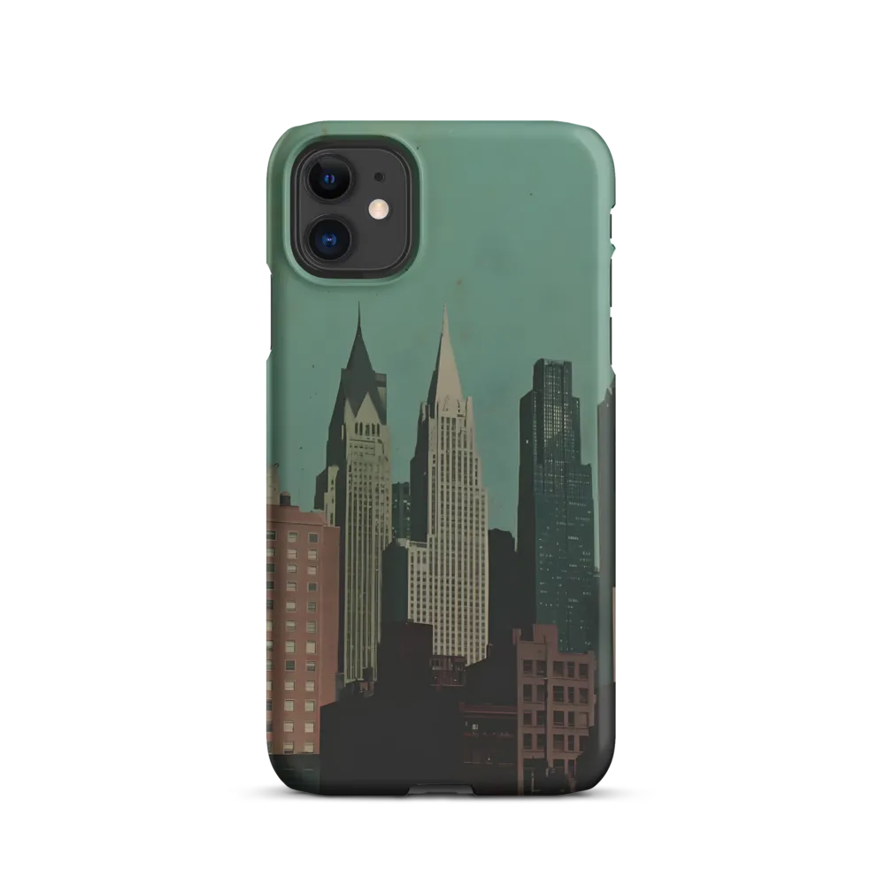 Urban Nostalgia: A Retro Cityscape | Phone Case |  11 | Snap Case | Matte
