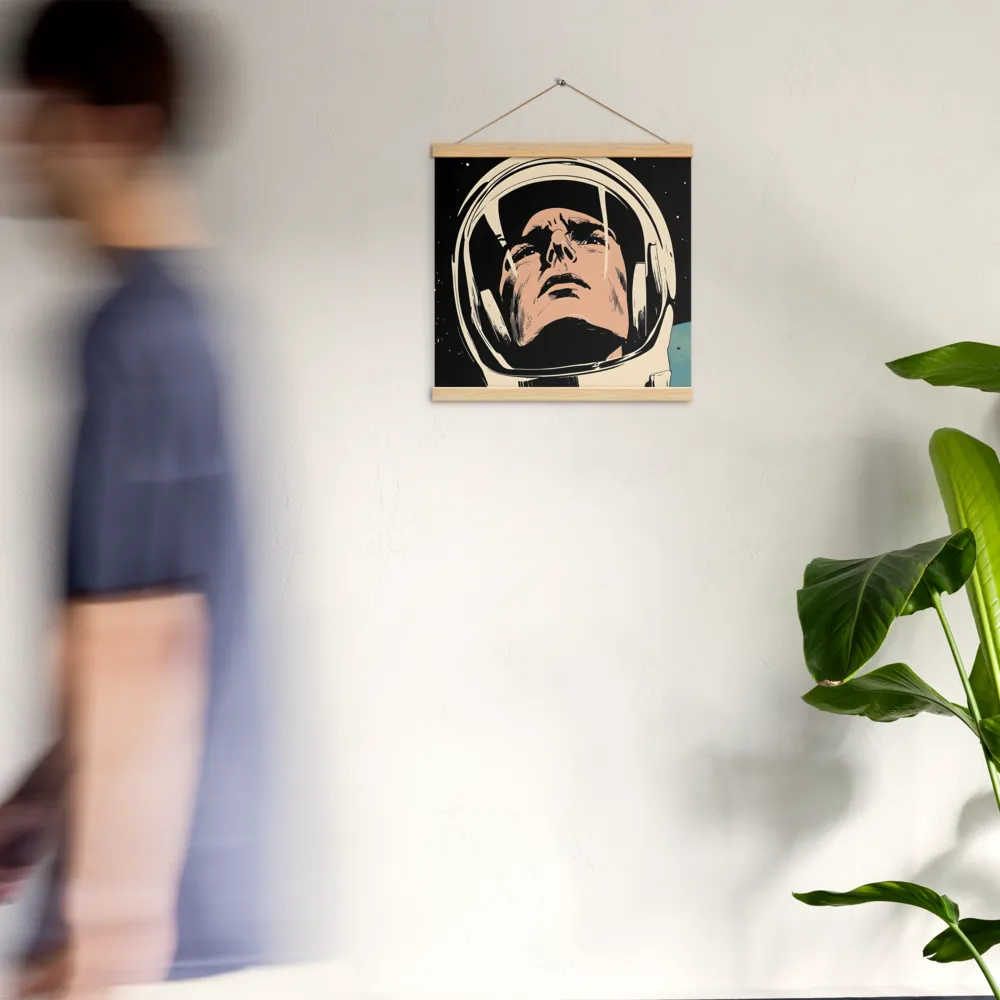 Gaze of the Astronaut | Poster With Oak Wood Hanger | 16″×16″